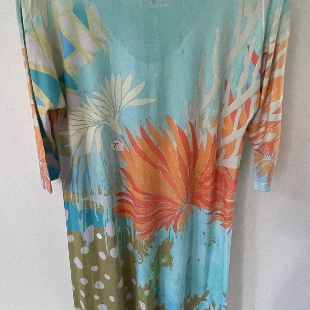 Atelier 5 Gozde Yilmaz Womens Size S Floral 3/4 Sleeve Cotton Poly MIDI - Picture 11 of 11